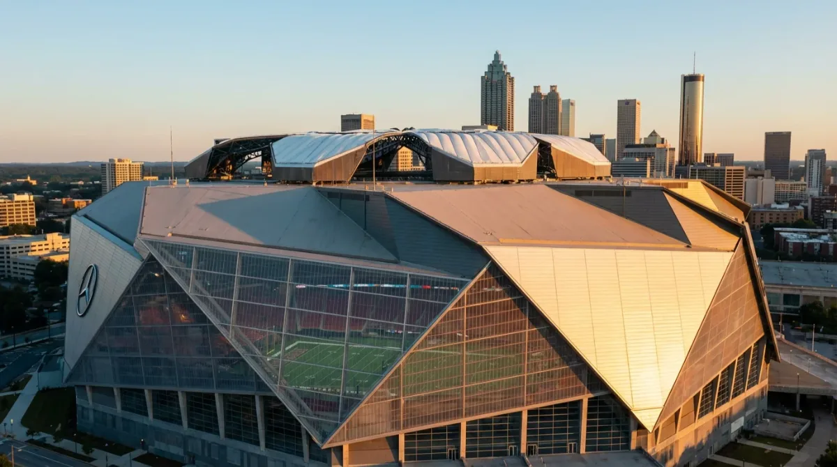 Mercedes-Benz Stadium en Atlanta, sede de España en el Grupo H del Mundial 2026