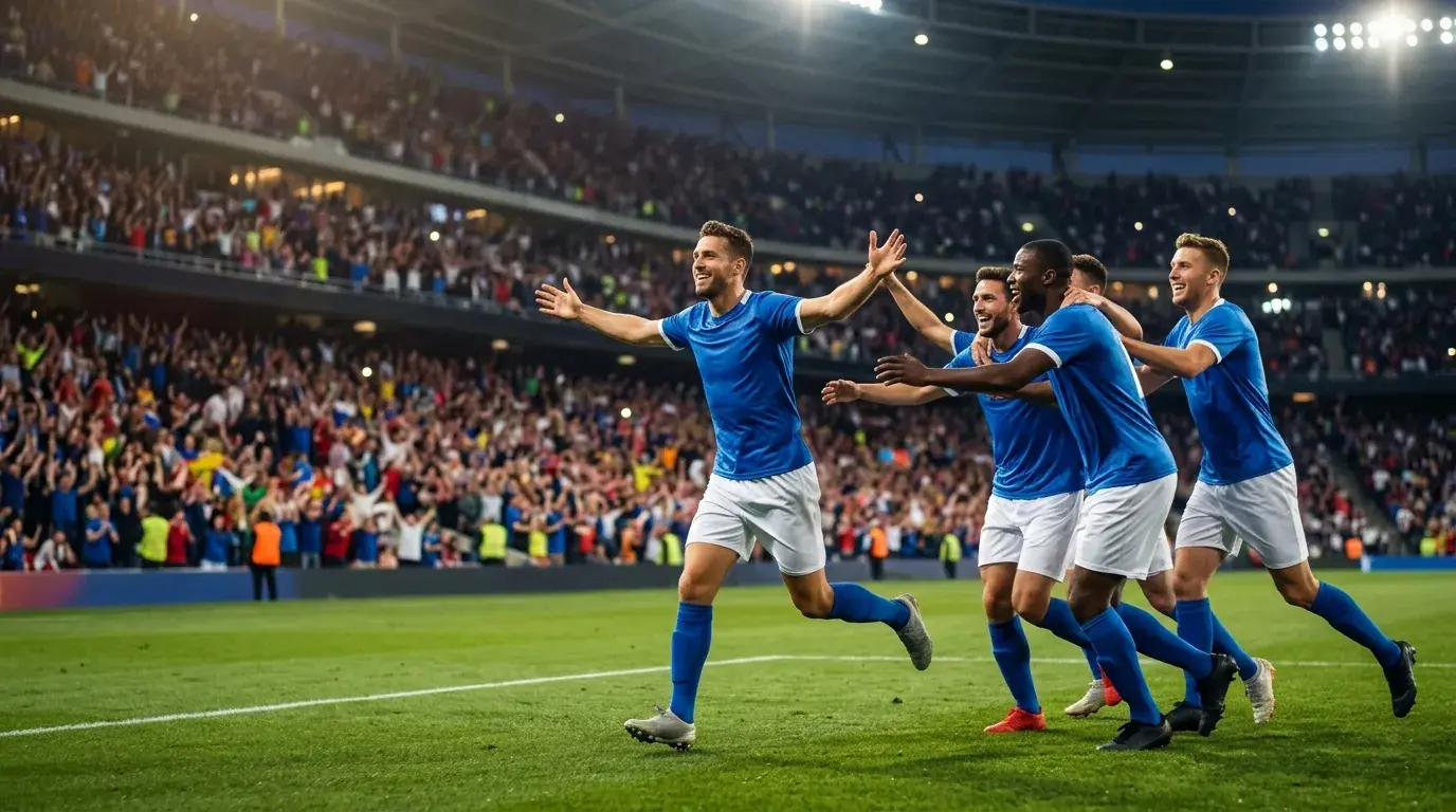 Jugadores celebrando un gol en un estadio del Mundial 2026 durante una jornada decisiva de fase de grupos